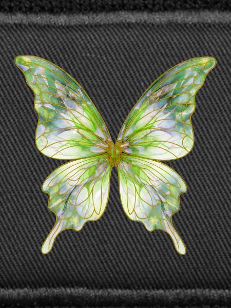 Papillon vert aquarelle