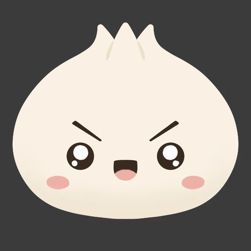 Grumpy Dumpling Cute Mascot