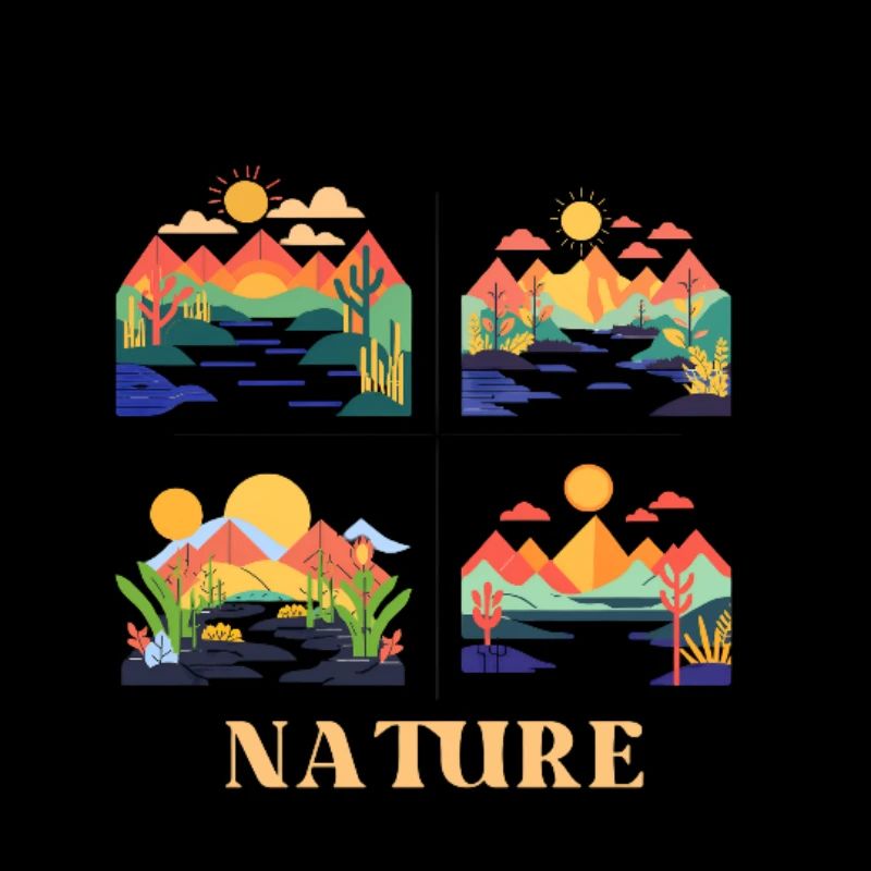 Lebendige Geomuster Naturlandschaft