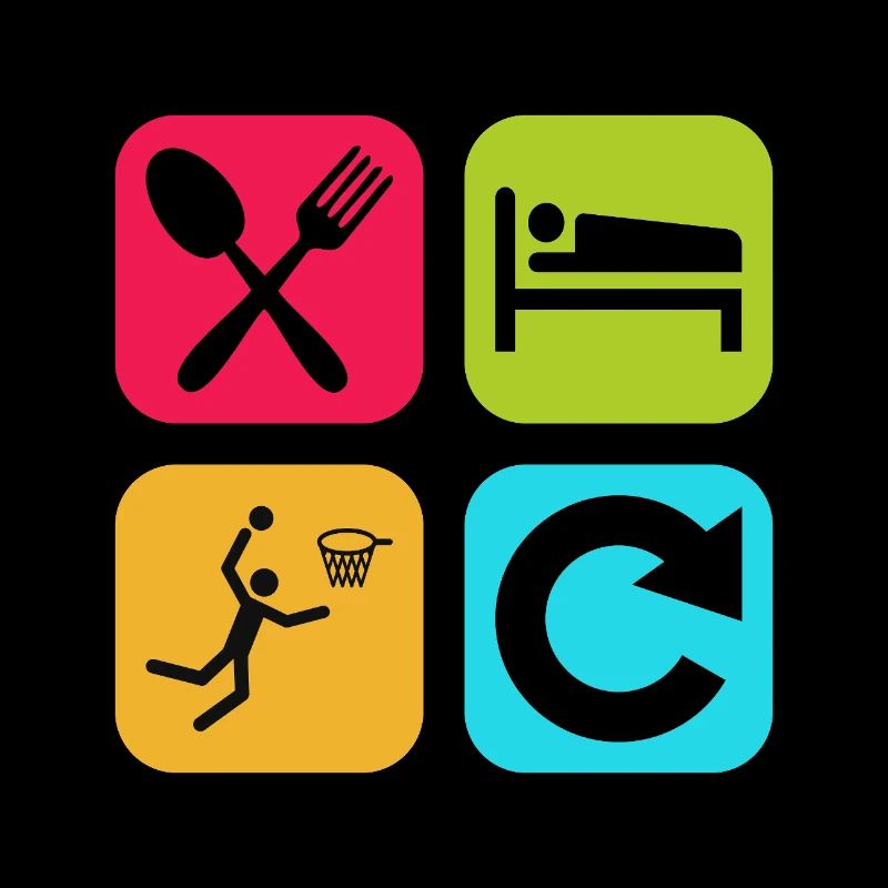 Manger Sommeil Basket Répéter des citations drôles