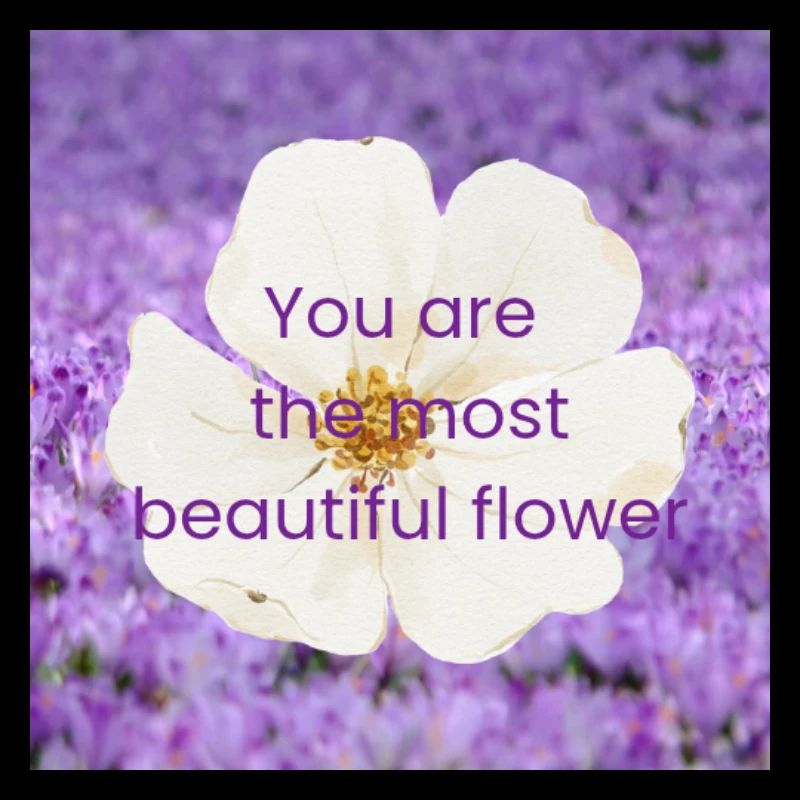 La plus belle fleur, c’est toi