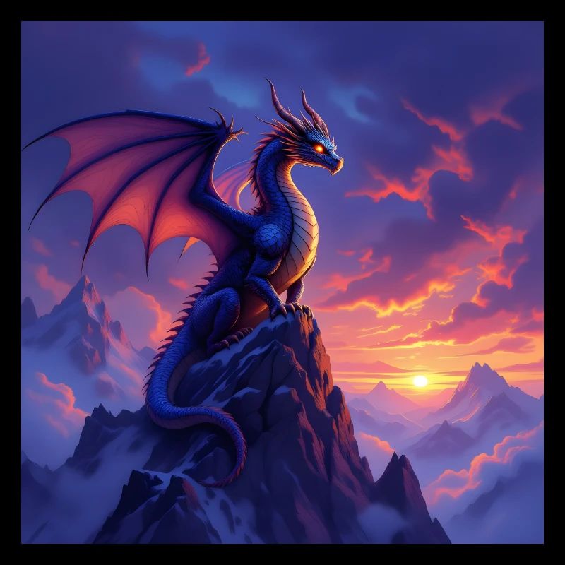 Dragon at sunset