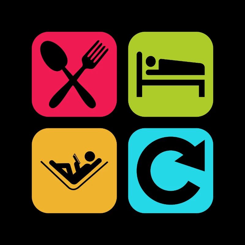 Eat Sleep Read Repeat Funny Quote Book