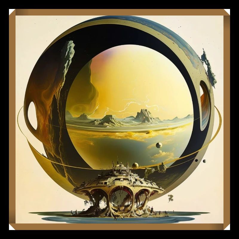 Sphere Ring Surreal Moon World