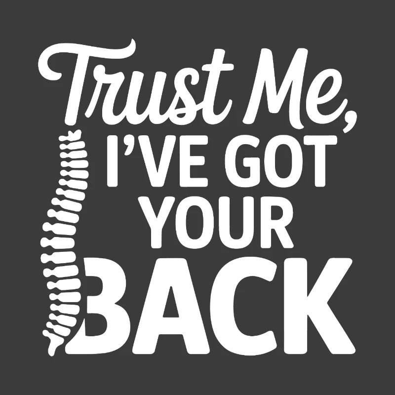 Chiropraktiker, vertrau mir, ich stehe hinter dir, Experte.