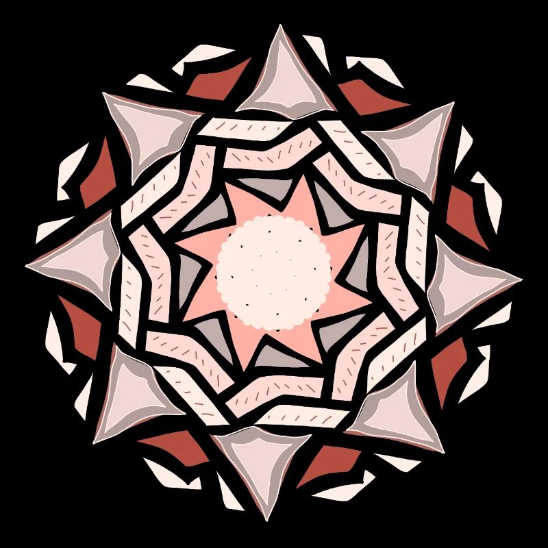 Rosa Mandala Sonne Geometrie