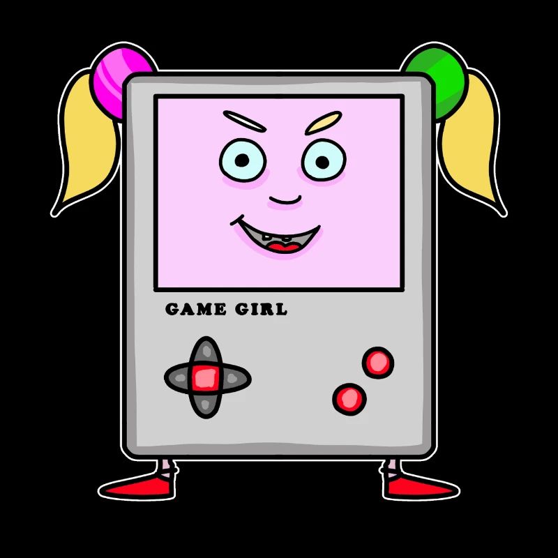 Game Girl – Console de dessins animés rétro