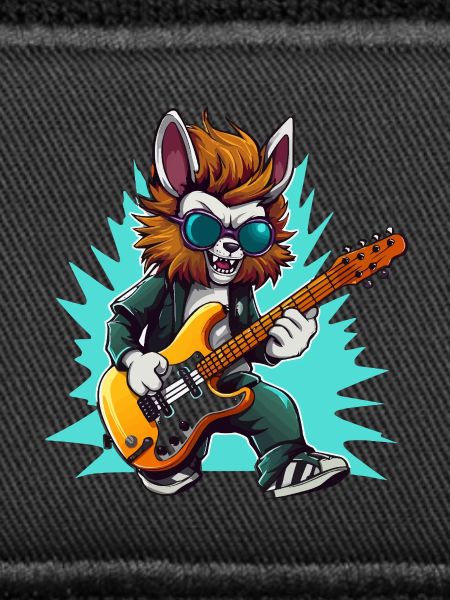 Gitarrowl Rockwolf with sunglasses