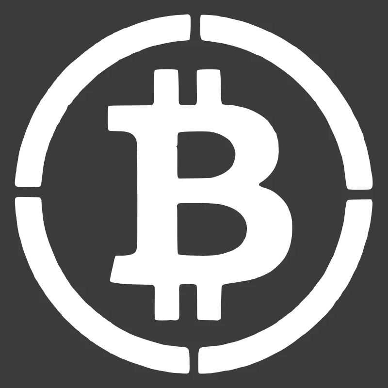 Bitcoin Logo B Symbol Stencil Vector