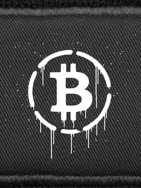 Bitcoin Logo Graffiti Crypto