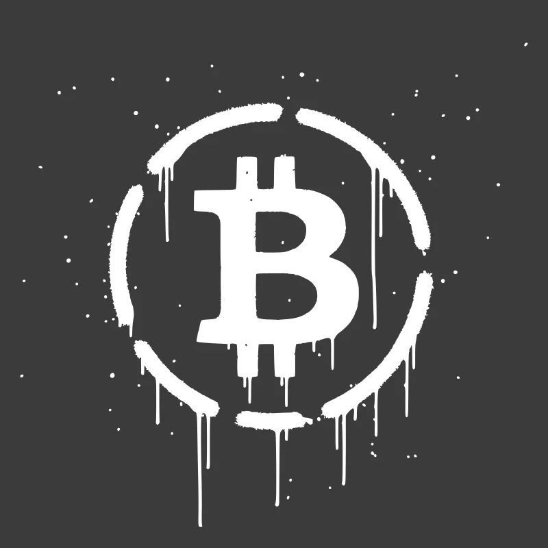 Bitcoin Logo Graffiti Krypto
