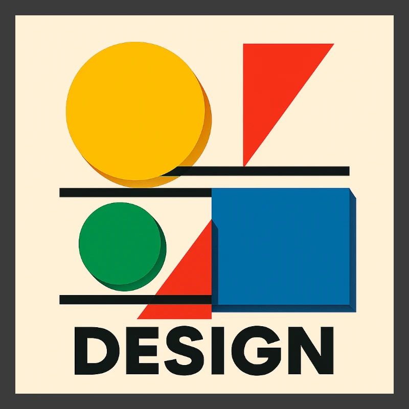 Geometry Bauhaus Colorful Composition