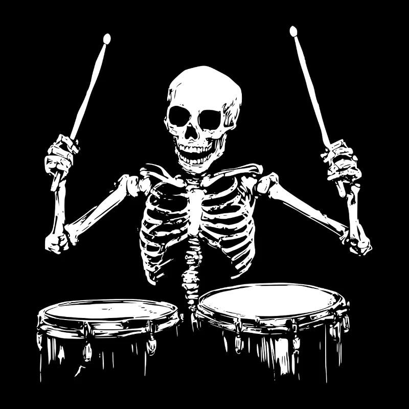 Skeleton Drummer Drums Drummer Drums