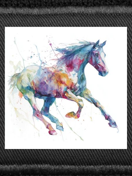 Cheval aquarelle vif