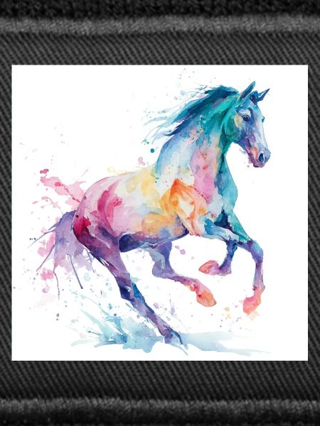 Regenbogen-Aquarellpferd