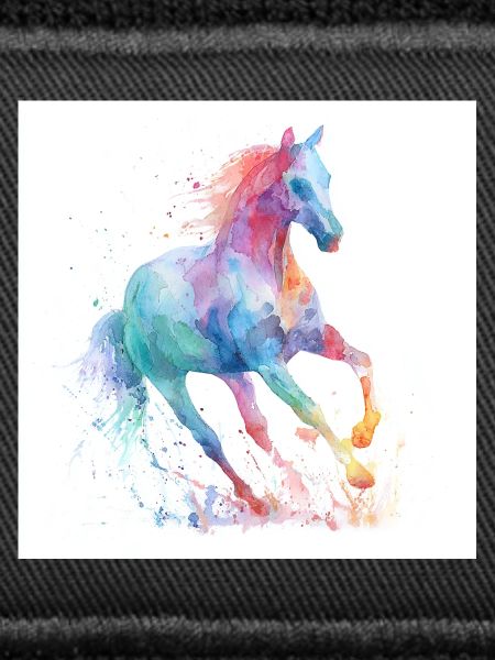 Regenbogen-Aquarellpferd