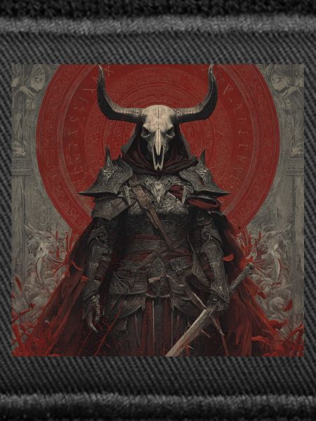 Dämonenkrieger mit Schädelhelm