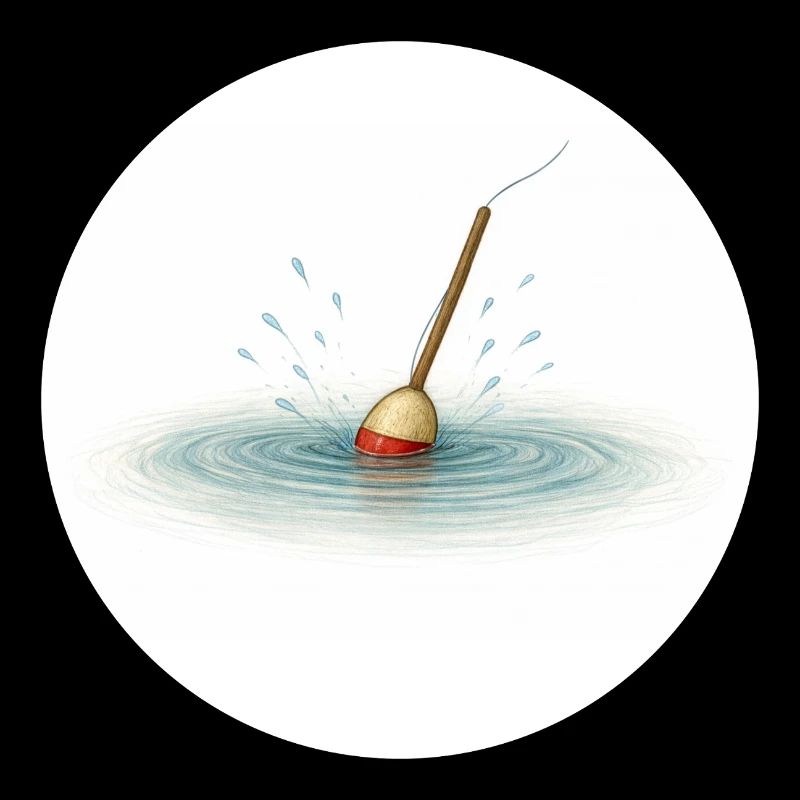 Angelschwimmer im Wasser – minimalistisch