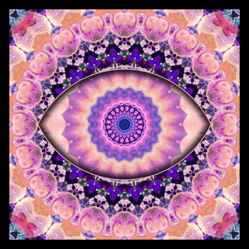 Mandala oculaire kaléidoscopique
