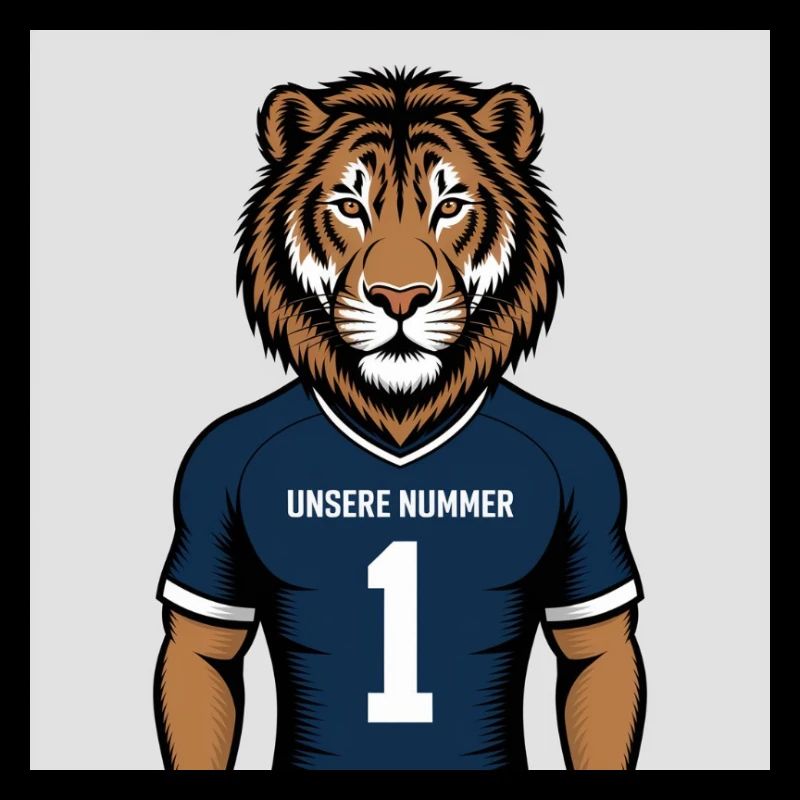 Tiger Maskottchen Jersey Druck