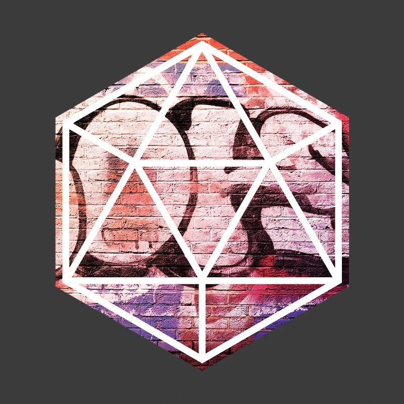 Geometrisches Graffiti-Prisma