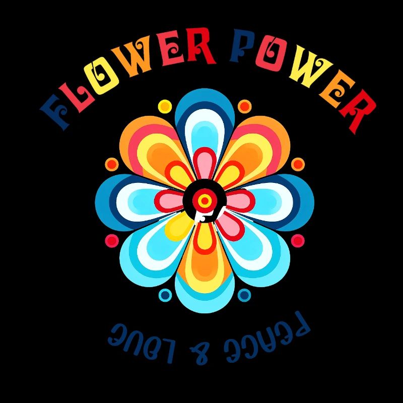 Flower Power Farbblüte Design