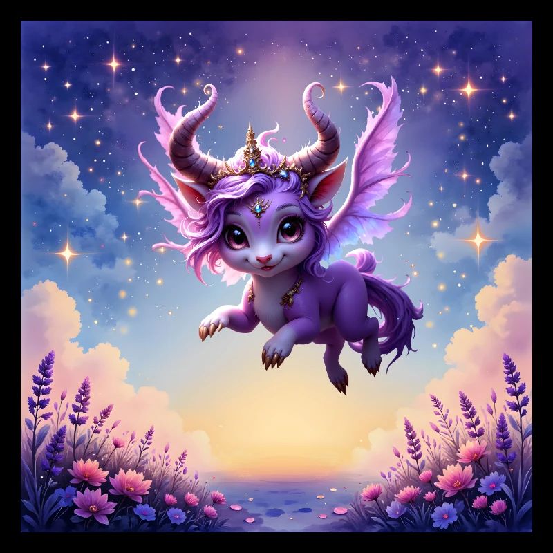 Lila Drache Mondflug