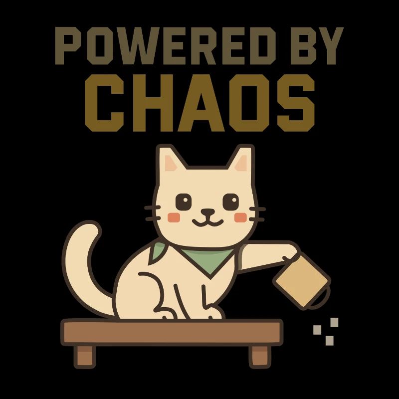 Propulsé par le Chaos - Chat Espiègle Renverse un café