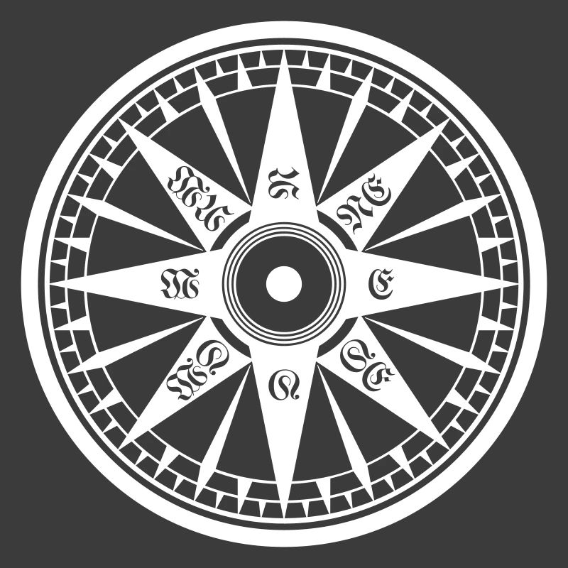 Kompass / Compass – Windrose, Schiffskompass