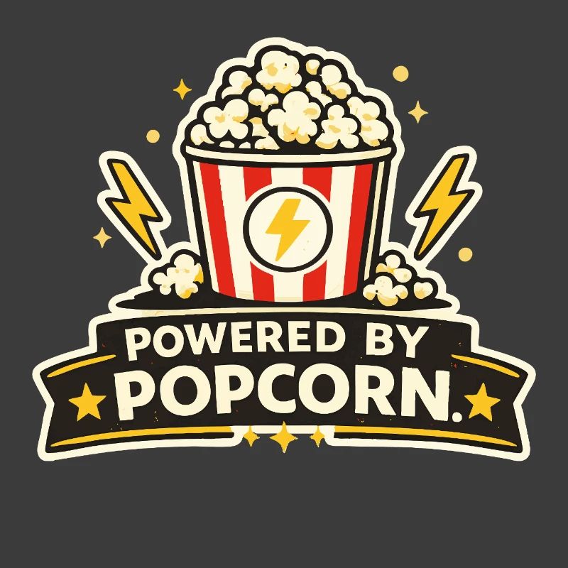 Propulsé par le pop-corn – Motif de snack de film