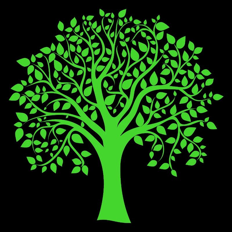 Icon Green Jumbo Tree Print Silhouette