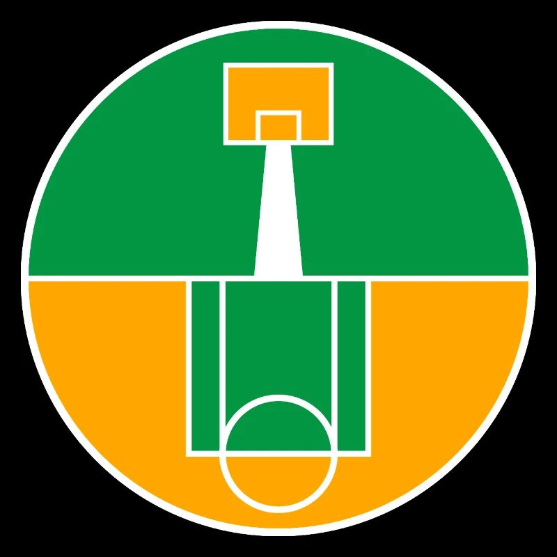 Circular Basketball Court Emblem