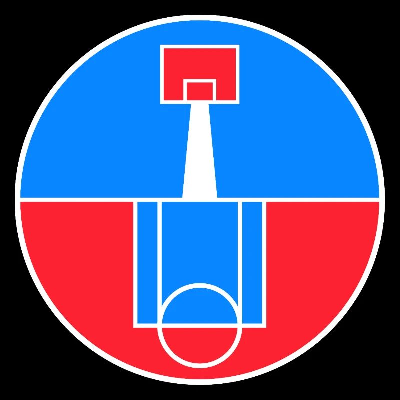 Insigne circulaire du terrain de basket-ball