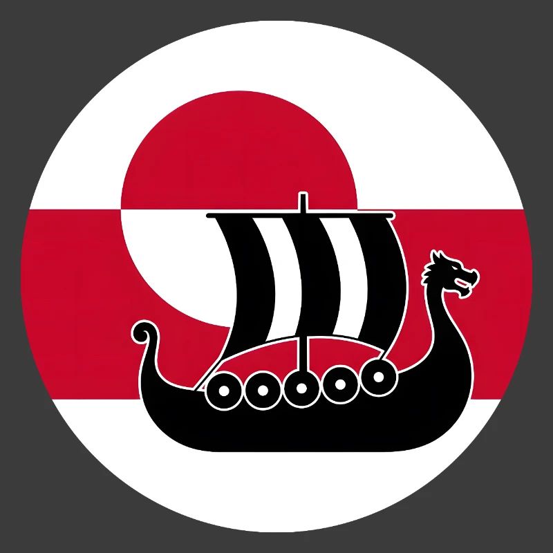 Conception de drakkar du drakkar du drapeau du Groenland