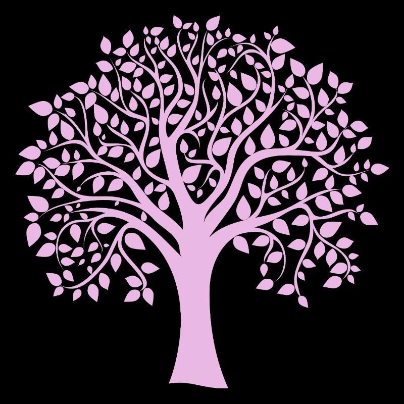 Silhouette à motif d’arbre jumbo violet
