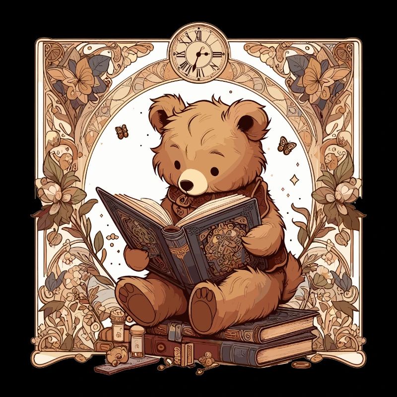 Reading Bear – Cute Design for Book Lovers