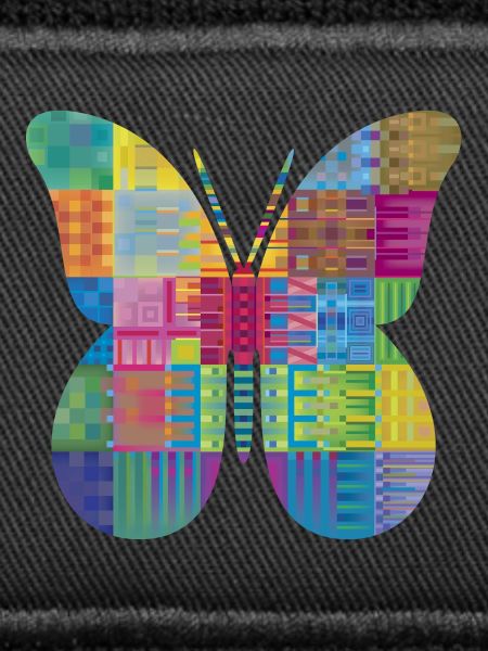 Bunter Patchwork-Schmetterling