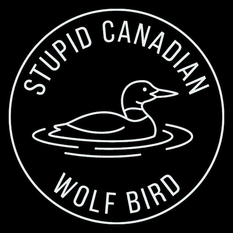 Stupide design graphique du canard loup-loup canadien