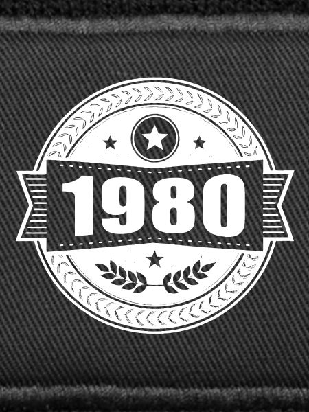 1980 round EMBLEM white