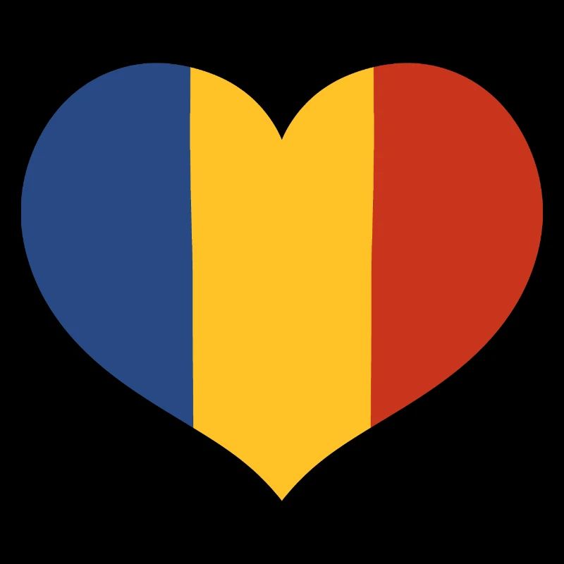 Romanian Flag Heart