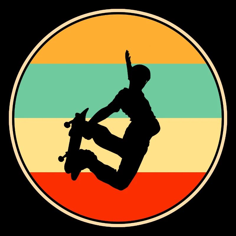 Skateboard rétro Sunset style années 80