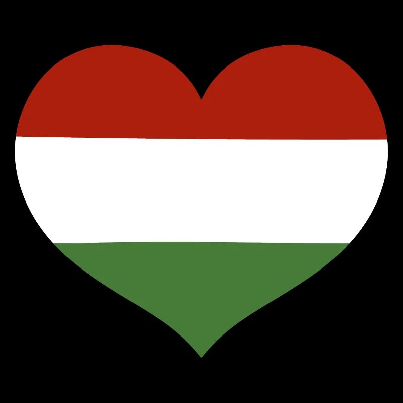 Herz der ungarischen Flagge