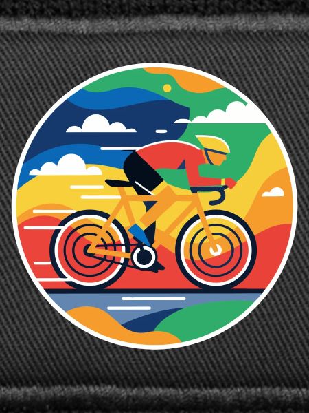 Bunter Radfahrer Rundbild
