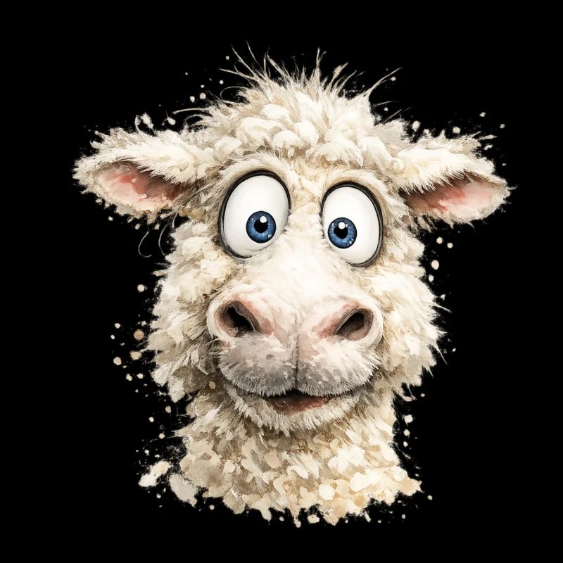 Lachendes Schaf Cartoon-Pop