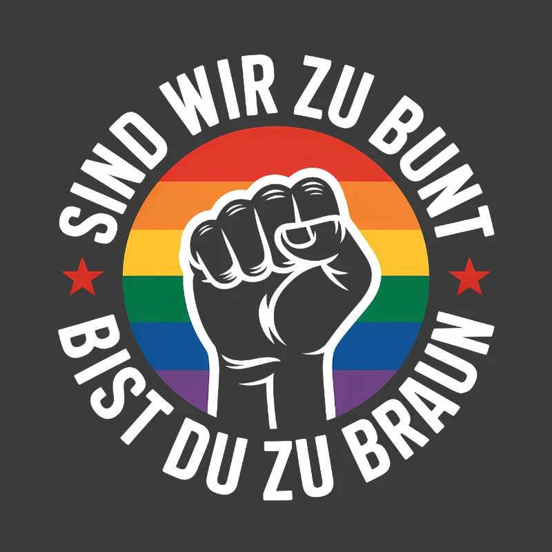 Sind wir zu Bunt - Antifa Pride Tee