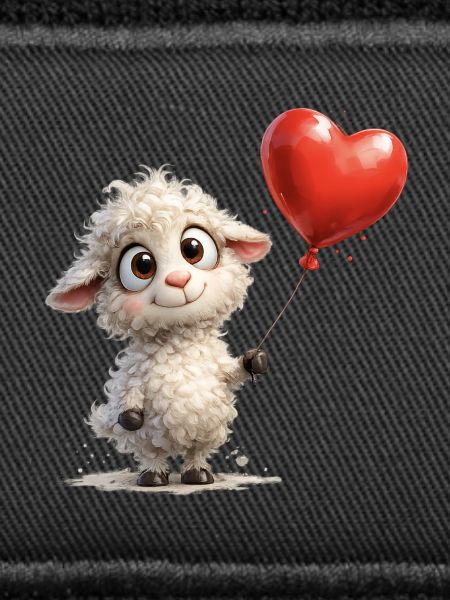Lamm mit Herzballon