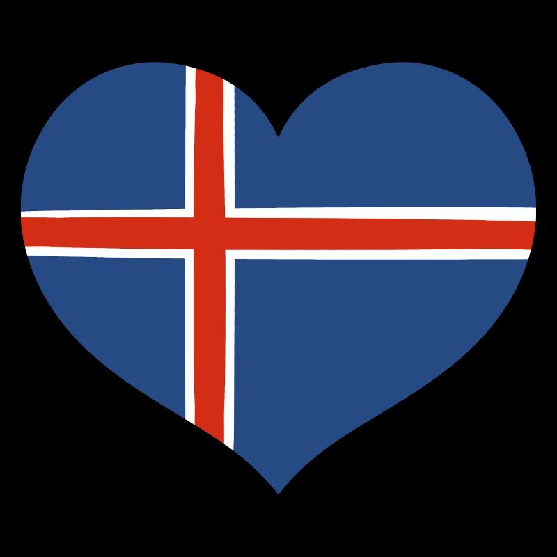 Conception du cœur du drapeau islandais