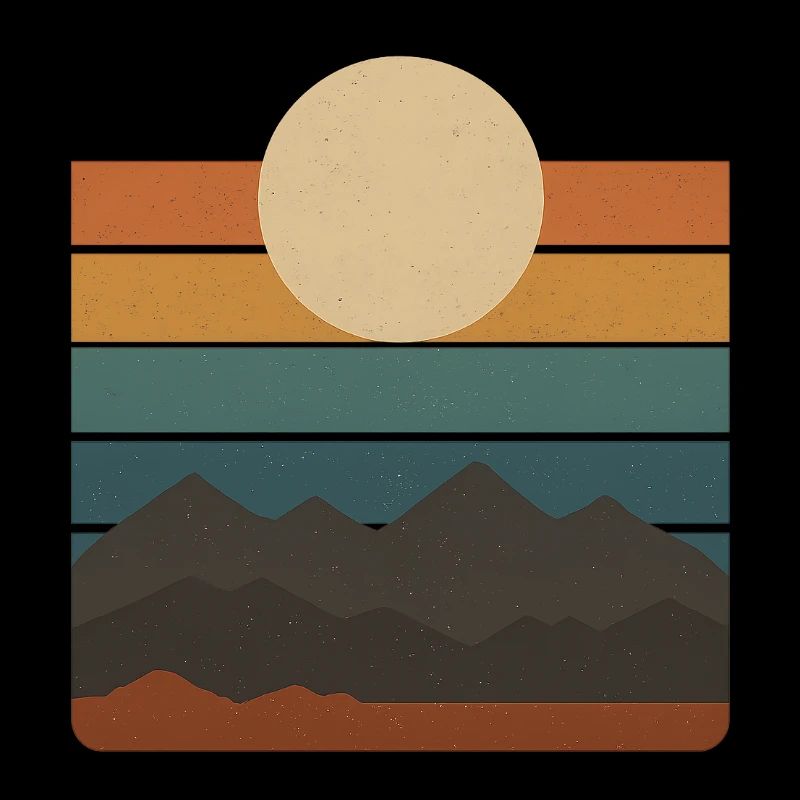 Sunset over mountain strips gift idea