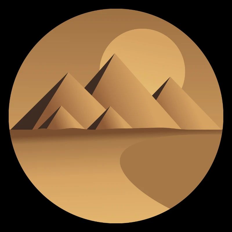Desert Sun Pyramids Circle