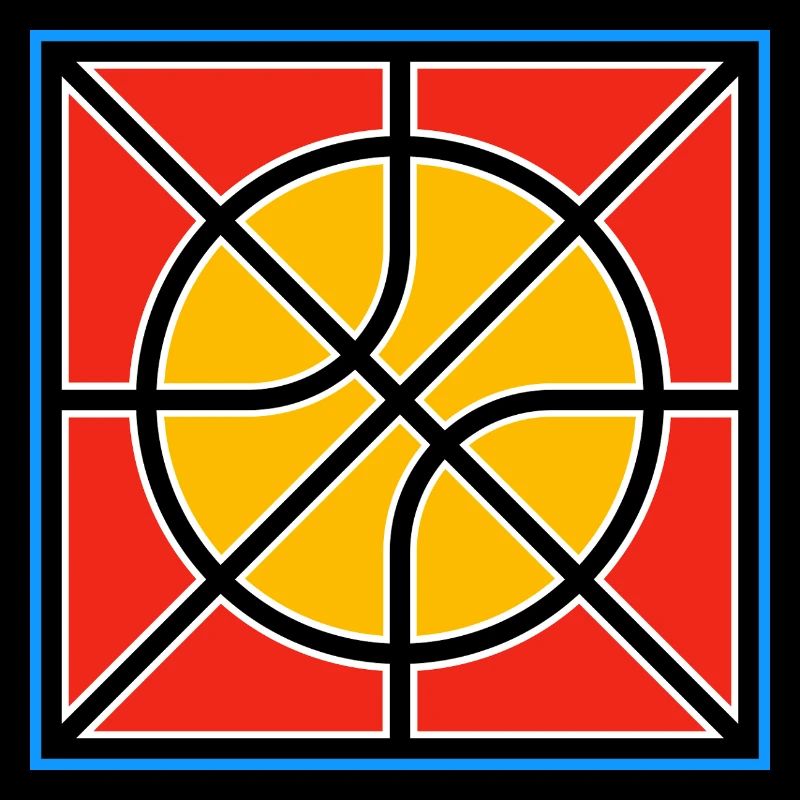 Emblème rétro du basket-ball